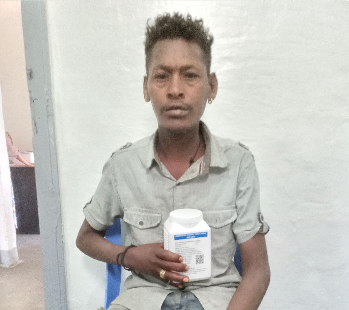 A man receiving medical treatment at the Siloam clinic