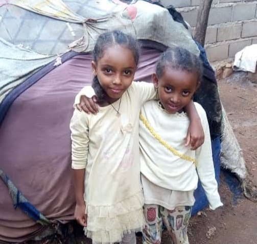 Two young girls given a home through Siloam Ethiopia